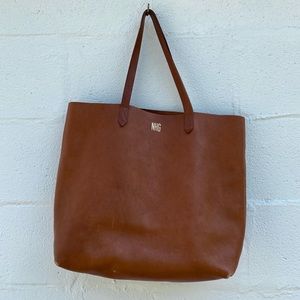 Large leather Madewell tote.